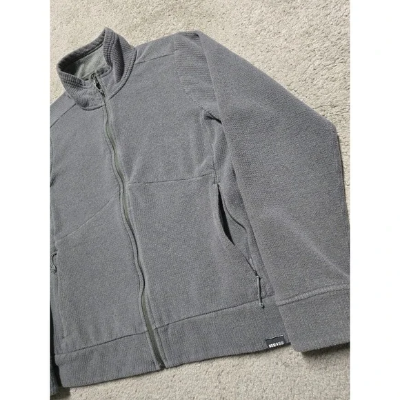 REI Co Op Womens L Midweight Waffle Fleece Jacket Full Zip Zip Pockets Mock Neck - Picture 8 of 16